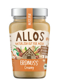 Allos Nuss Pur Erdnuss Creamy Peanut Butter 340g