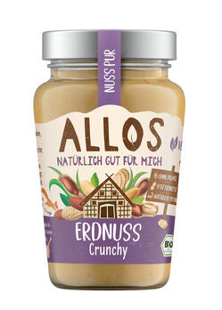 Allos Nuss Pur Erdnuss Crunchy Peanut Butter 340g