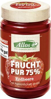Allos Frucht Pur 75% Aufstrich Erdbeere 250g
