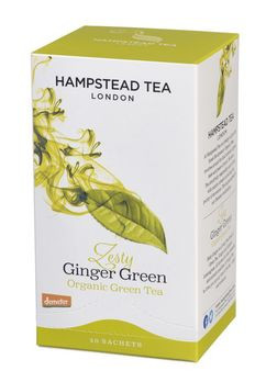 Hampstead Tea Grüntee Ingwer demeter 20 Beutel