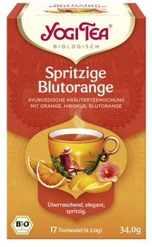 Yogi Tea Spritzige Blutorange Gewürztee mit Orange & Hibiskus 17 Beutel