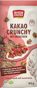 Rosengarten Kakao Crunchy mit Erdbeeren 300g