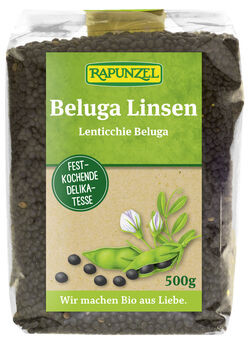 Rapunzel Beluga-Linsen, schwarz 500g