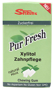 Styrums Kaugummi Pur fresh ohne Süßstoff 30g