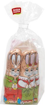 Rosengarten Vollmilch-Osterhasen in Stanniolpapier, massiv (5x12,5g)/S