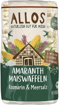 Allos Amaranth Maiswaffeln Rosmarin & Meersalz 100g