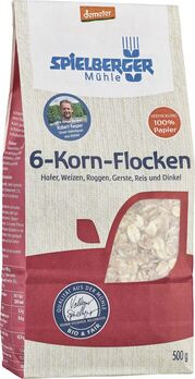 Spielberger 6-Korn-Flocken, demeter - 500g