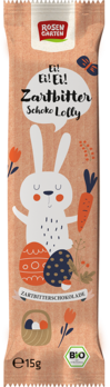Rosengarten Zartbitter Lolly Hase vegan 15g/S