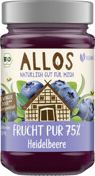 Allos Frucht Pur 75% Aufstrich Heidelbeere 250g