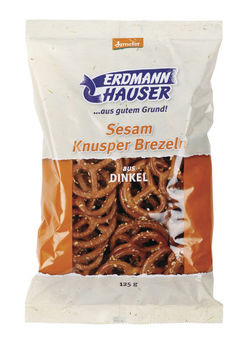 Erdmannhauser Dinkel-Knusperbrezeln, mit Sesam, demeter 125g