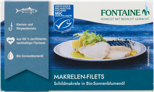Fontaine Makrelenfilets ohne Haut & Gräten 120g