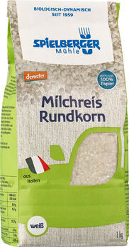 Spielberger Milchreis, Rundkorn, weiß, demeter - 1kg