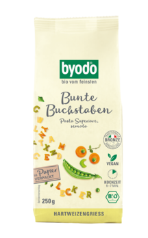 Byodo bunte Buchstaben, semola 250g