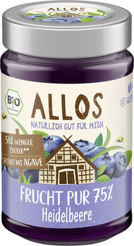 Allos Frucht Pur 75% Aufstrich Heidelbeere 200g