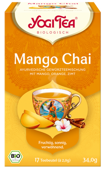 Yogi Tea Mango Chai Gewürztee mit Orange & Zimt 17 Beutel