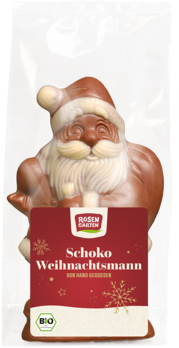 Rosengarten Weihnachtsmann Vollmilch mit weißer Schokolade geschminkt 80g/W