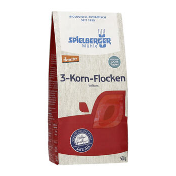Spielberger 3-Korn-Flocken, demeter - 500g