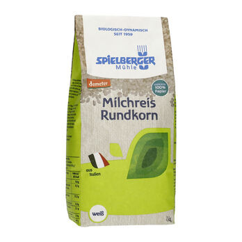 Spielberger Milchreis, Rundkorn, weiß, demeter 1kg