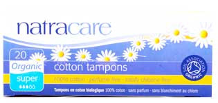 Natracare Tampons Super 100% Baumwolle 20 Stück